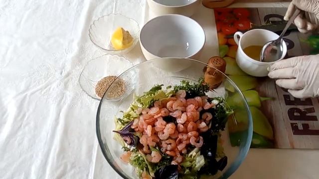 Салат с креветками / Salad with the shrimps смотреть онлайн