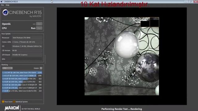 [İntel Pentium B940 2.0 Ghz]Cinebench Performans Testleri#3 смотреть онлайн