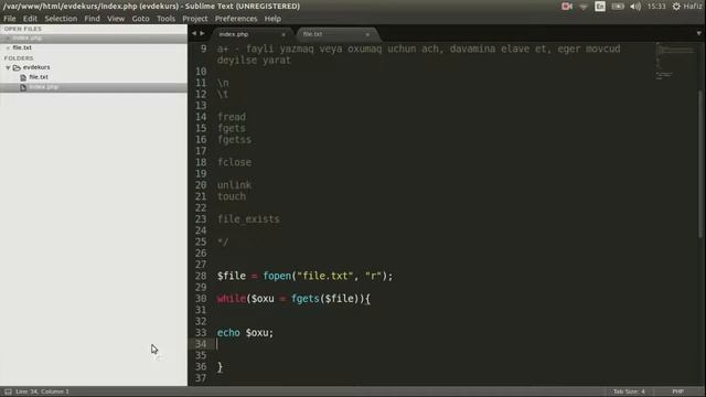 PHP Dərslər #23 - Fayllarla əməliyyatlar смотреть онлайн