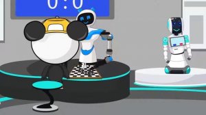 Развивающие мультики для малышей Биби и роботы  играем в шахматы!