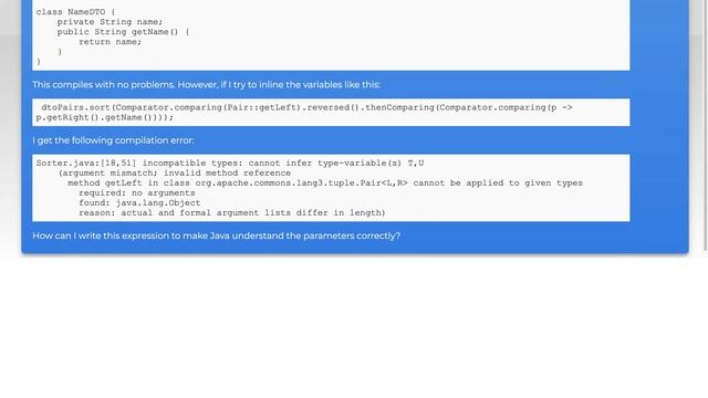 How do I get Comparator.comparing to correctly infer type parameters? смотреть онлайн