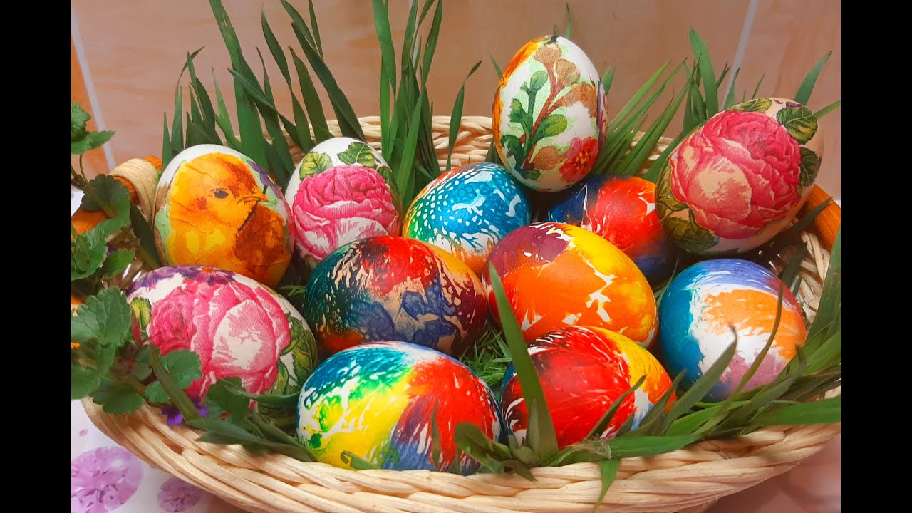 Как покрасить красиво яйца на Пасху,без заморочек!