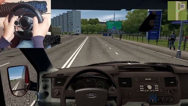 City Car Driving - Ford Transit 1.8 TDi[Steering Wheel Gameplay] #CityCarDriving #ford  #transit