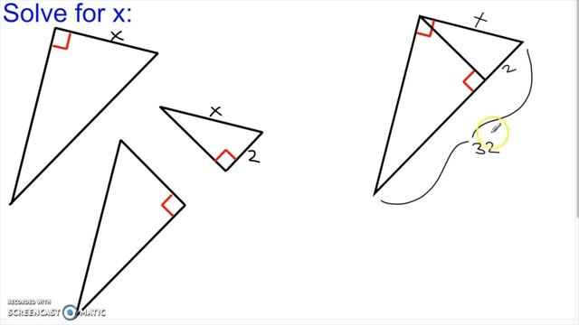 Altitude to the Hypotenuse of a right triangle (Mean Proportional) смотреть онлайн