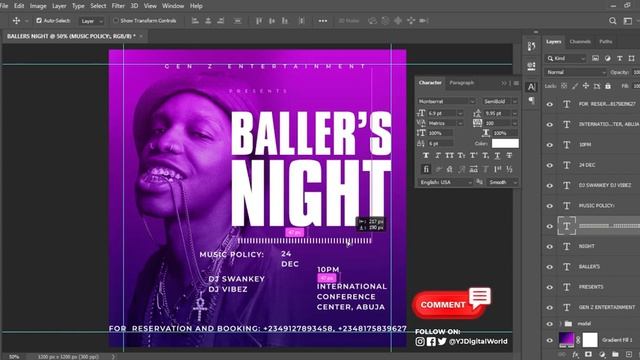 PARTY FLYER TUTORIAL | PHOTOSHOP CC смотреть онлайн