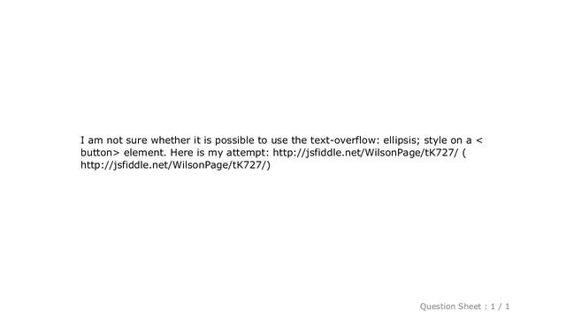 CSS : Is it possible to use text-overflow: ellipsis on a button element? смотреть онлайн