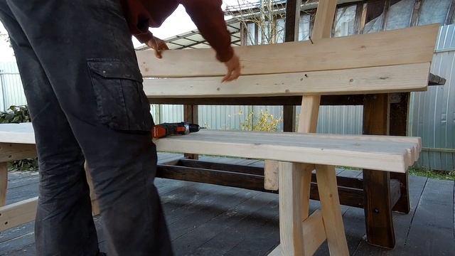 Скамейка на дачу.Своими руками.DIY. смотреть онлайн