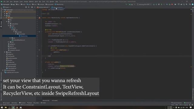 How To Swipe To Refresh Data | Android Java смотреть онлайн