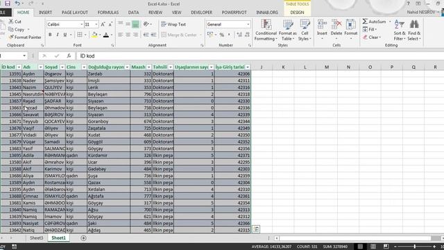 Excel dərs 44.1 - Pivot Table giriş смотреть онлайн