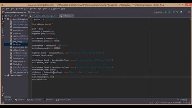 Introduction to Python GUI using TkInter – Labels, Frames, Buttons || programminginpython.com смотреть онлайн