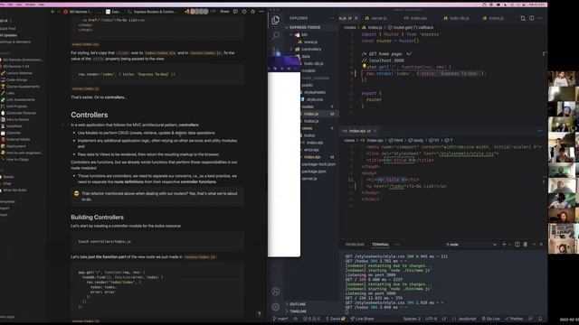 Express Routers & Controllers смотреть онлайн