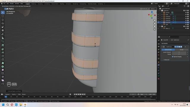 Blender Modeling Tactical Military Vest Free Tutorial / Blender 3.6 смотреть онлайн