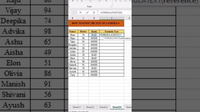 ||How to know the text of a formula in excel||Excel Tips||Excel Tricks||Excel Shortcuts|| смотреть онлайн