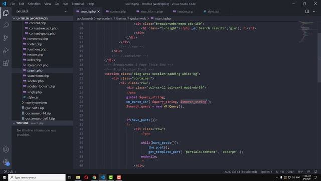 #15 - WP Search.php | Tùy biến form tìm kiếm - trang kết quả tìm kiếm | WordPress Development смотреть онлайн