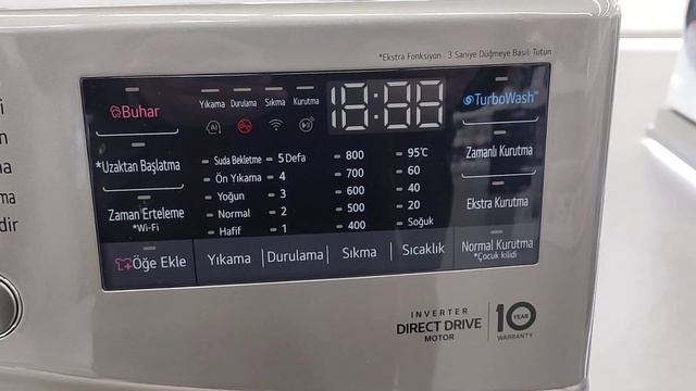 LG Kurutmalı Çamaşır Makinesi  14 Kg Yıkama / 8 Kg Kurutma TurboWash F0L9DGP2S