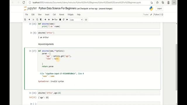 Python for Beginners [All in 90 Minutes] - Extending Functions with Keyword Arguments смотреть онлайн