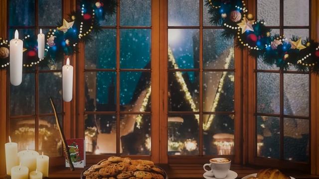 Hogsmeade at Christmas ? Coffee shop Window [ASMR] ⚡ Harry Potter Ambience смотреть онлайн