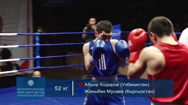 52 кг: Финал МТ по боксу, памяти Д. Шопокова – 2015. А. Кодиров (UZB) - Ж. Мусаев (KGZ) смотреть онлайн
