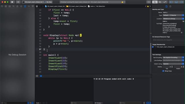 Insert a Node at the Start of a Linked List - C Linked List Tutorial смотреть онлайн