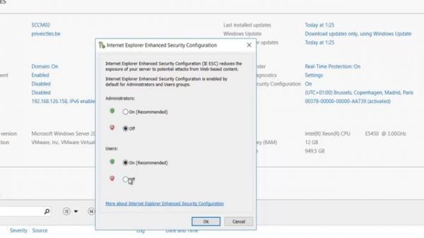 Windows Server - Content from the website listed below is being blocked by the IE Enhanced Security