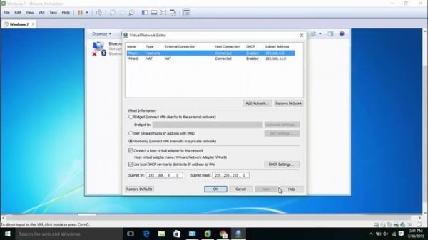 How to fix VMware the network bridge on device vmnet0 is not running