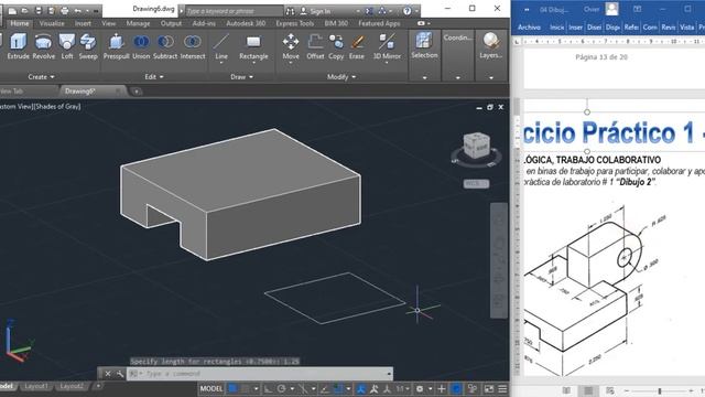 AutoCAD 2015 Dibujo 6 3D смотреть онлайн
