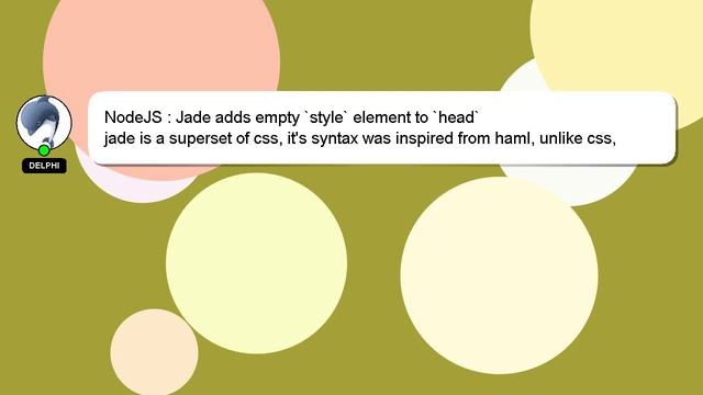 NodeJS : Jade adds empty `style` element to `head` смотреть онлайн