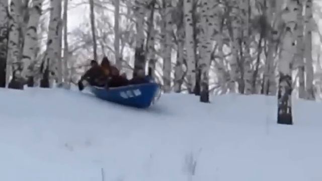 Новый вид саней Испытательный спуск! смотреть онлайн