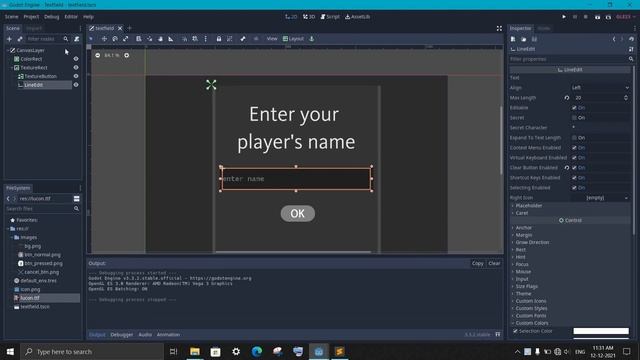 How to create custom Text Field in GODOT | Godot Tutorials смотреть онлайн