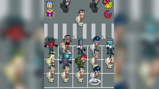 Merge war monster Battle. Cameramen Toilet Tv man Max level Gameplay. смотреть онлайн