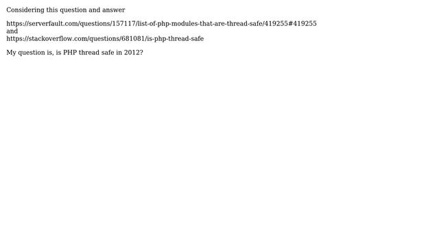 DevOps & SysAdmins: PHP Thread Safe end 2012? смотреть онлайн
