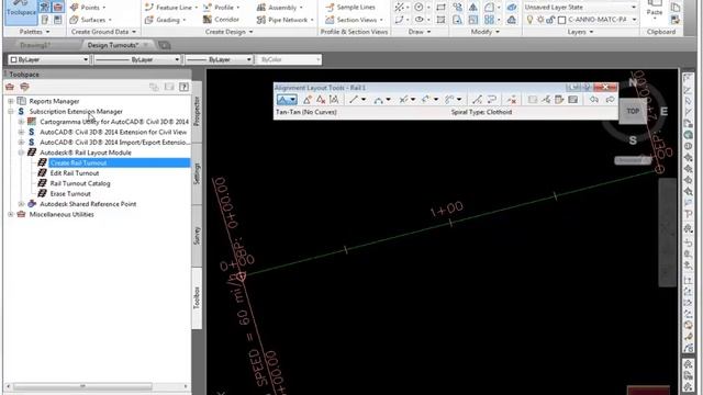 Civil 3D Rail Layout Module Design Turnouts (C3D14RLM 010201) смотреть онлайн