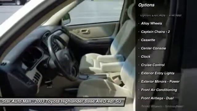 2003 Toyota Highlander Base AWD 4dr SUV Bethlehem PA 18020 смотреть онлайн
