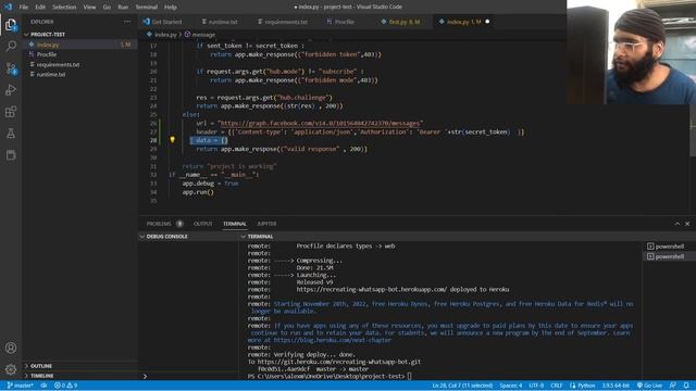 Creating WhatsApp Bot using Flask , Heroku and BeautifulSoup in Python смотреть онлайн