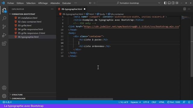 Tutoriel BOOTSTRAP 5 - 07 - La typographie avec Bootstrap смотреть онлайн