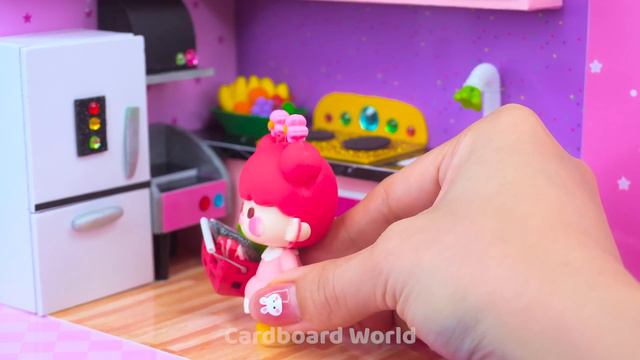 DIY How To Make Pink Cardboard Villa With Bedroom, Kitchen, Swimming Pools ❤️ DIY Miniature House