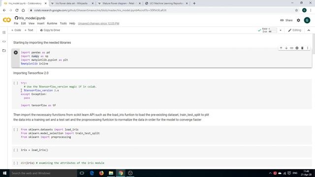 Machine Learning Model for Iris Dataset Using Tensorflow 2.0 with 100% accuracy - Part 1 смотреть онлайн