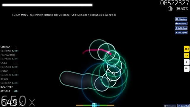 Chikyuu Saigo no Kokuhaku o [Longing] - 1266 combo смотреть онлайн