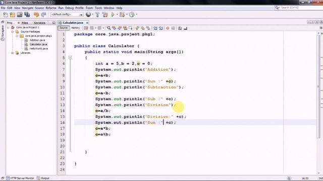 3 - Simple Calculator Using NetBeans IDE - System Defined Basic Operators Program - Core Java Serie смотреть онлайн