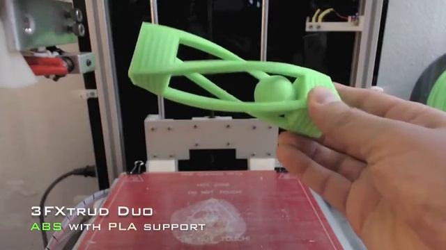 ABS with PLA support 3D printing with 3FXtrud Duo by ShapingBits смотреть онлайн