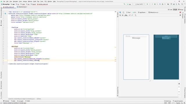 TextView, EditView and Button. Android Studio. Kotlin смотреть онлайн