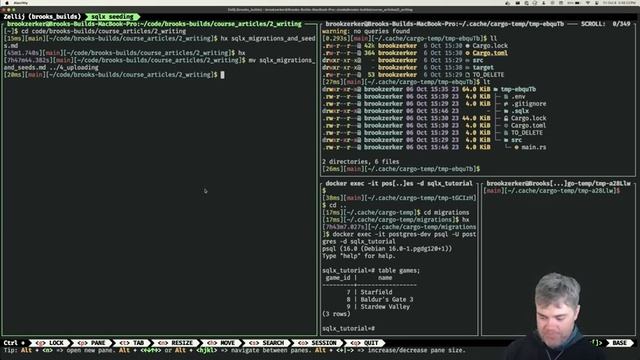 Stream archive: sqlx rust seeding, offline mode, joins (2023-10-06 afternoon) смотреть онлайн