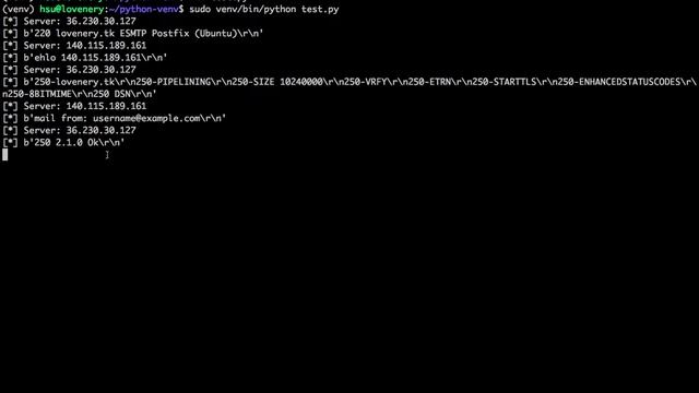 [Demo] Sniff email packet example from book - Black Hat Python смотреть онлайн