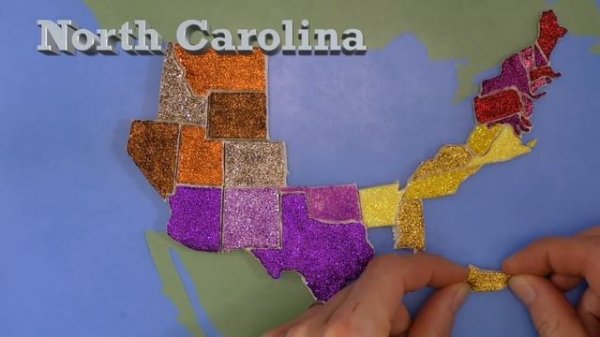 United States Map || Regions of the USA || Learn the States! || Play-Doh Map