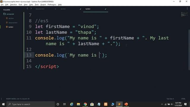 ES6 Tutorial #3: Template literals (Template strings) in ES6 in JavaScript in Hindi in 2020 смотреть онлайн