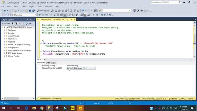 SQL Server Translate Function смотреть онлайн