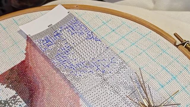 РУСАЛОЧКА #2. Процесс вышивания крестиком. смотреть онлайн