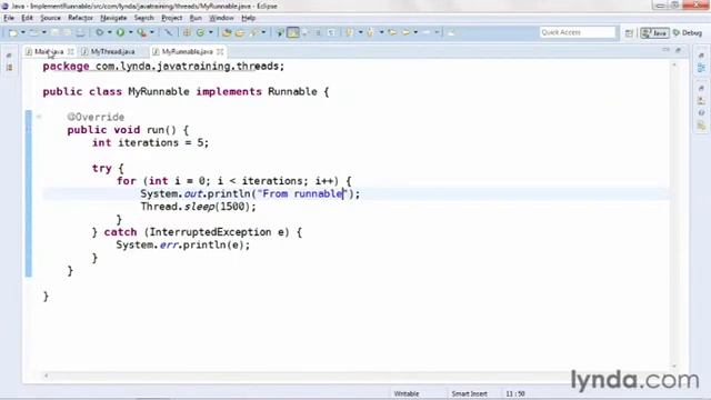 java tutorial Implementing the Runnable Interface смотреть онлайн