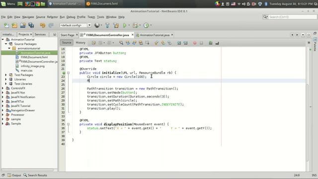 JavaFX Animation Tutorial #6: PathTransition for moving objects through a path смотреть онлайн