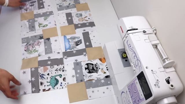 Небольшие кусочки ткани в большое изделие / Из остатков ткани сшила детское одеяло смотреть онлайн